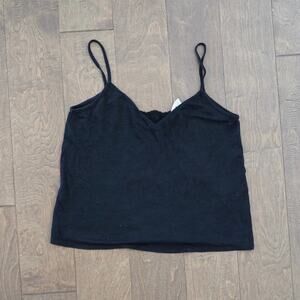 Sézane 100% Linen Tank Top Black Womens Size Small
